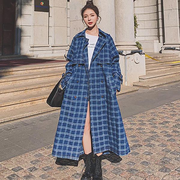 women's trench coats mid-length british style denim plaid windbreaker jacket 2021 korean fashion trendy waist thin temperament coat mbm, Tan;black
women's trench coats mid-length british style denim plaid windbreaker jacket 2021 korean fashion trendy waist thin temperament coat mbm, Tan;black