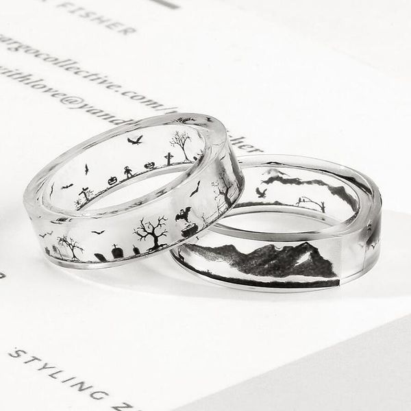 cluster rings personality ring castle landscape trees resin black and white small fresh men women handmade jewelry, Golden;silver
cluster rings personality ring castle landscape trees resin black and white small fresh men women handmade jewelry, Golden;silver