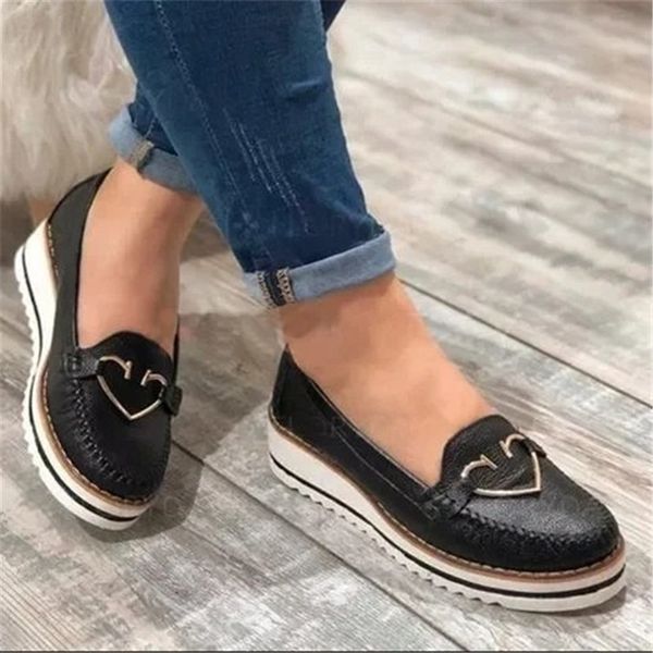shoe woman apartment love metal decoration 2021 spring fall platform leather shallow casual shoes creepers moccasins eyx4, Black
shoe woman apartment love metal decoration 2021 spring fall platform leather shallow casual shoes creepers moccasins eyx4, Black