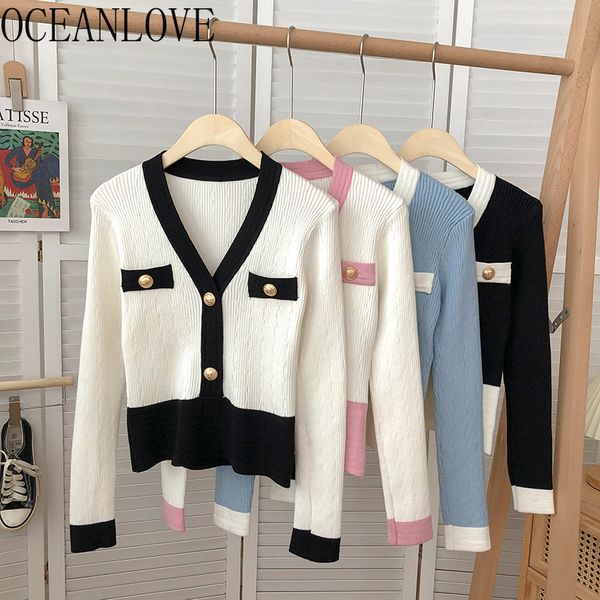 women clothing pull femme sweet slim fit knitted cardigan coat v-neck cropped sweater korean sueter, White;black
women clothing pull femme sweet slim fit knitted cardigan coat v-neck cropped sweater korean sueter, White;black