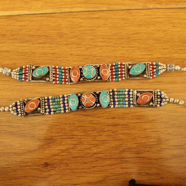 charm bracelets br473 handmade nepal copper inlaid colorful stone clasp bracelet ethnic tibetan 15mm wide vintage women, Golden;silver
charm bracelets br473 handmade nepal copper inlaid colorful stone clasp bracelet ethnic tibetan 15mm wide vintage women, Golden;silver