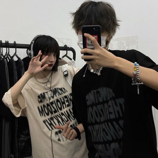 men's t-shirts retro trend high street hip-hop letter printing short-sleeved t-shirt couple harajuku fashion clothes emo student street, White;black
men's t-shirts retro trend high street hip-hop letter printing short-sleeved t-shirt couple harajuku fashion clothes emo student street, White;black