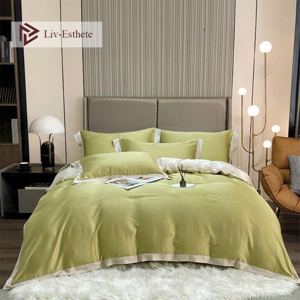 liv-esthete beauty grade 100% silk double color bedding set embroidery duvet cover pillowcases king flat sheet bed sets
liv-esthete beauty grade 100% silk double color bedding set embroidery duvet cover pillowcases king flat sheet bed sets