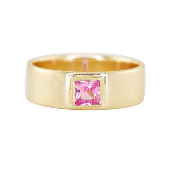 cluster rings square pink single stone gold color finger band ring for women classic simple jewelry us size 6 7 8 9, Golden;silver
cluster rings square pink single stone gold color finger band ring for women classic simple jewelry us size 6 7 8 9, Golden;silver