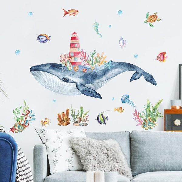 wall stickers undersea whale for children kids rooms decor cartoon lighthouse pvc decals home decoration art murals
wall stickers undersea whale for children kids rooms decor cartoon lighthouse pvc decals home decoration art murals