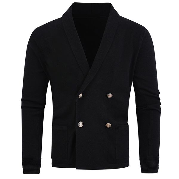autumn winter 2021 double breasted sweater solid color turtleneck cardigan sweater, White;black
autumn winter 2021 double breasted sweater solid color turtleneck cardigan sweater, White;black