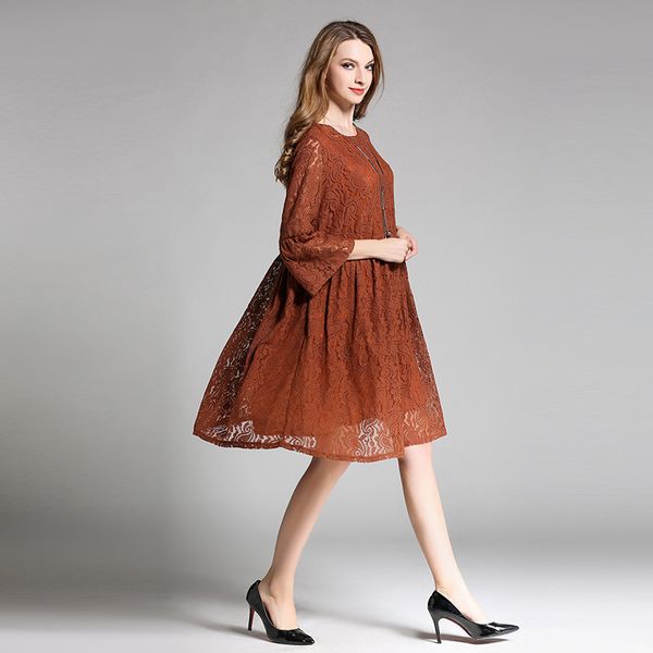 Big yards dresses Spring Large Lace Women's Light Mature Temperament Fat Mm Medium Length Foreign Style Children 6315, Brown brown
Big yards dresses Spring Large Lace Women's Light Mature Temperament Fat Mm Medium Length Foreign Style Children 6315, Brown brown