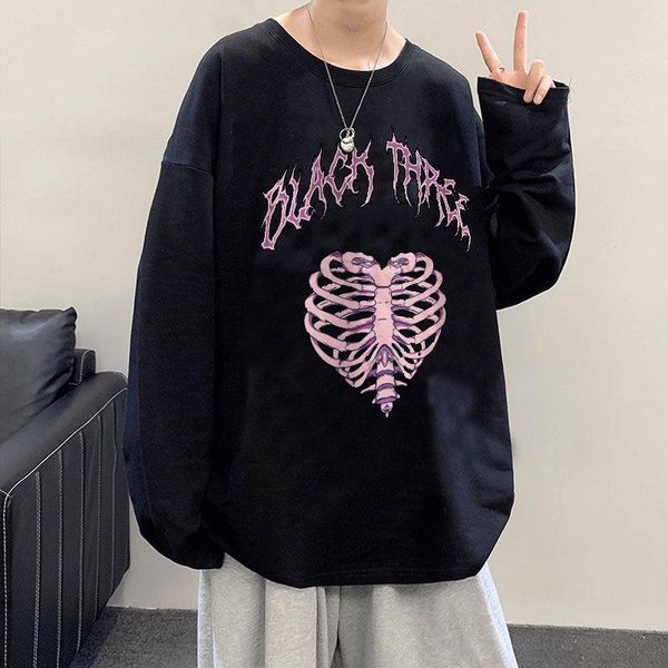 men's t-shirts zottsoz hip hop streetwear tees men autumn fashion heart bone print long sleeve harajuku loose casual tshirts 2021, White;black
men's t-shirts zottsoz hip hop streetwear tees men autumn fashion heart bone print long sleeve harajuku loose casual tshirts 2021, White;black