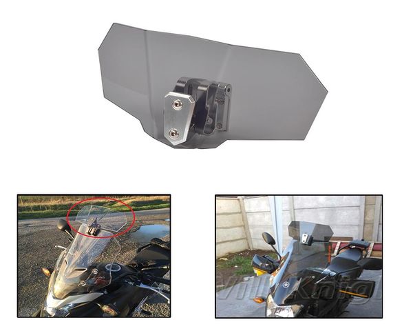 motorcycle windshield universal transparent/smoky upper outer air wind deflectors windscreen bracket adjustable
motorcycle windshield universal transparent/smoky upper outer air wind deflectors windscreen bracket adjustable