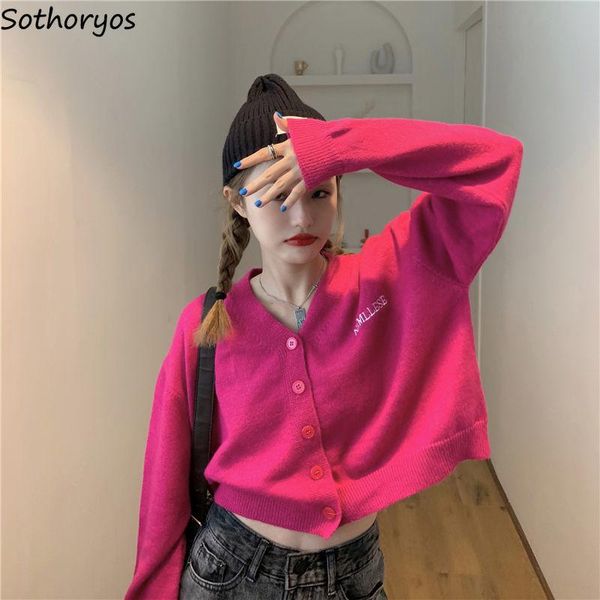 women's knits & tees women cardigan crop simple knitted sweater single breasted v-neck letter embroidery spring autumn outwear long sl, White
women's knits & tees women cardigan crop simple knitted sweater single breasted v-neck letter embroidery spring autumn outwear long sl, White