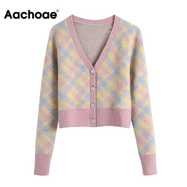 v neck plaid women long sleeve elegant knitted ladies casual cardigan sweater short jumper jersey mujer 210413, White;black
v neck plaid women long sleeve elegant knitted ladies casual cardigan sweater short jumper jersey mujer 210413, White;black