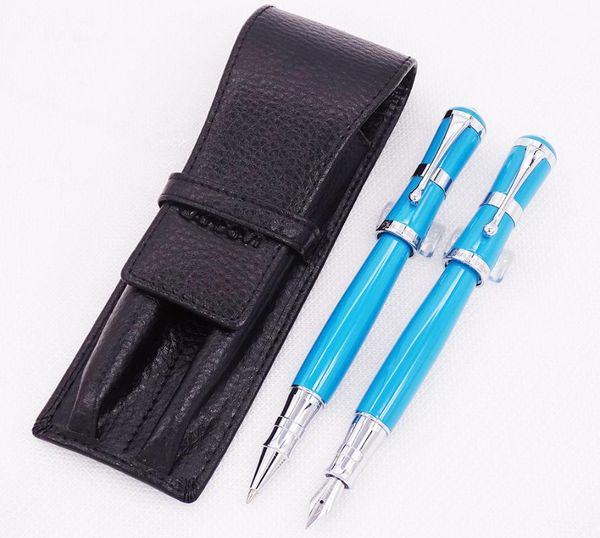 fuliwen 2051 sky blue metal fountain pen & roller with real leather pencil case bag washed cowhide writing gift set pens
fuliwen 2051 sky blue metal fountain pen & roller with real leather pencil case bag washed cowhide writing gift set pens