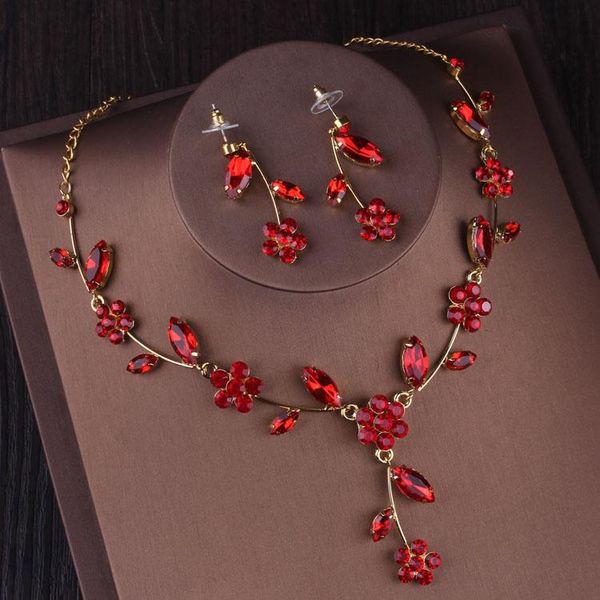 earrings & necklace baroque vintage gold red crystal flower bridal jewelry sets wedding crown tiaras set african beads, Silver
earrings & necklace baroque vintage gold red crystal flower bridal jewelry sets wedding crown tiaras set african beads, Silver