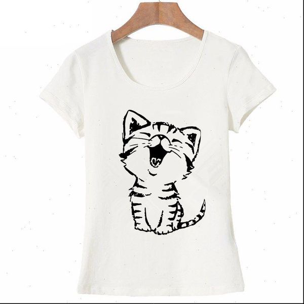 womens t shirt summer women short sleeve o neck casual funny cat tees female for ladies camisas mujer, White
womens t shirt summer women short sleeve o neck casual funny cat tees female for ladies camisas mujer, White