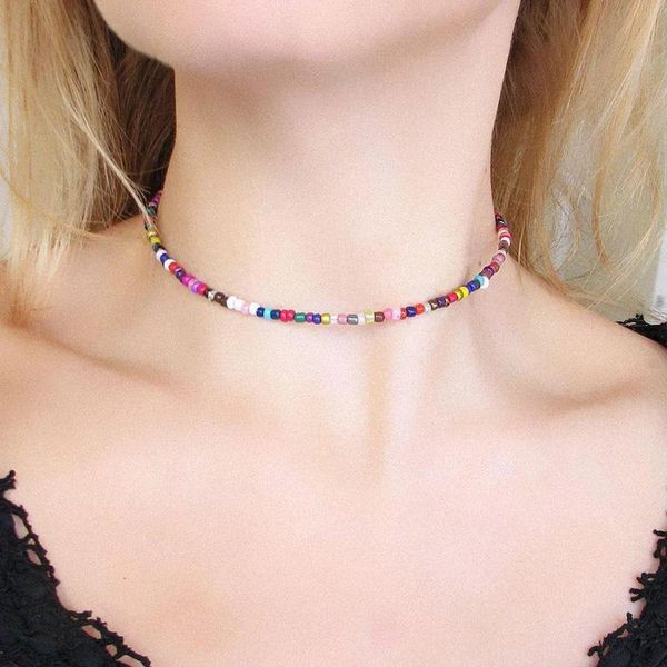 chokers trend choke fashion bohemian short neck chain handmade beaded colorful rice grain bead necklace, Golden;silver
chokers trend choke fashion bohemian short neck chain handmade beaded colorful rice grain bead necklace, Golden;silver