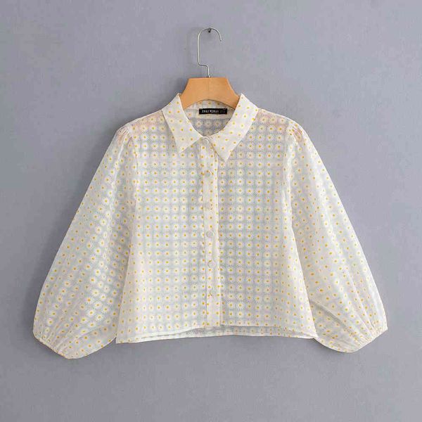 women's blouses & shirts summer fashion floral print blouse chiffon transparent long sleeve casual shirt for chic girl street-wear, White
women's blouses & shirts summer fashion floral print blouse chiffon transparent long sleeve casual shirt for chic girl street-wear, White