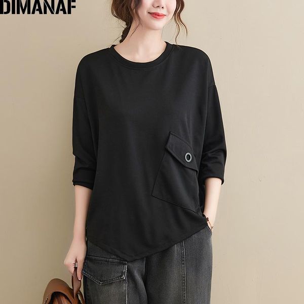 women's t-shirt dimanaf spring 2021 plus size women cotton tshirt basic lady tunic tees long sleeve loose casual pockets clothing, White
women's t-shirt dimanaf spring 2021 plus size women cotton tshirt basic lady tunic tees long sleeve loose casual pockets clothing, White