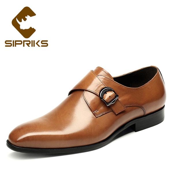 dress shoes sipriks men single monk strap elegant mens with buckle business casual tan leather european, Black
dress shoes sipriks men single monk strap elegant mens with buckle business casual tan leather european, Black