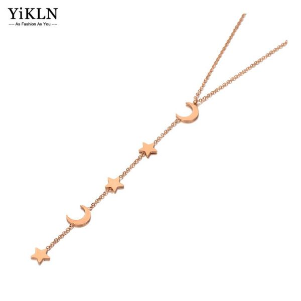 chains yikln rose gold star & moon charm pendant necklaces for women girls trendy titanium steel bohemia cz crystal necklace yn20210, Silver
chains yikln rose gold star & moon charm pendant necklaces for women girls trendy titanium steel bohemia cz crystal necklace yn20210, Silver