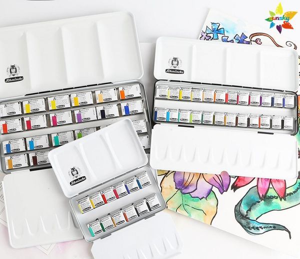 gift sets 8/10/12/18/24/48 oem schmincke solid watercolor cake paint artist pigment set student art supply compatible tube 1set
gift sets 8/10/12/18/24/48 oem schmincke solid watercolor cake paint artist pigment set student art supply compatible tube 1set