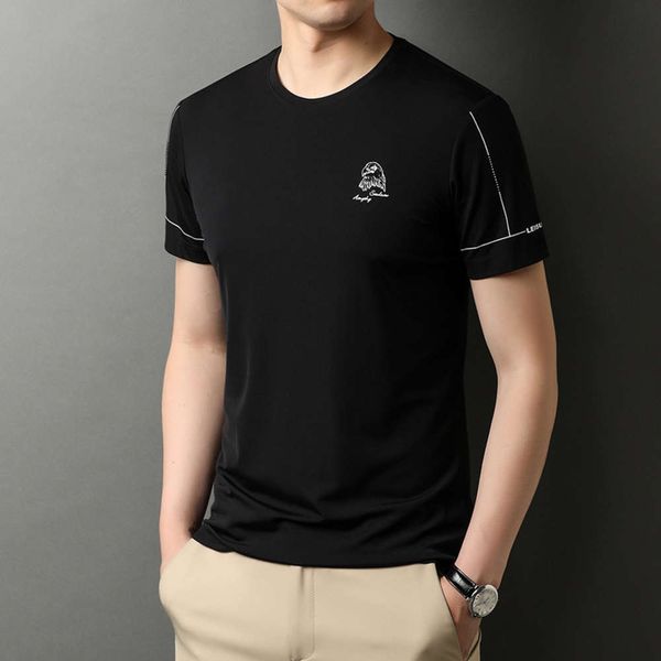 short sleeve t-shirt men's round neck fashion eagle comfortable half summer, White;black
short sleeve t-shirt men's round neck fashion eagle comfortable half summer, White;black