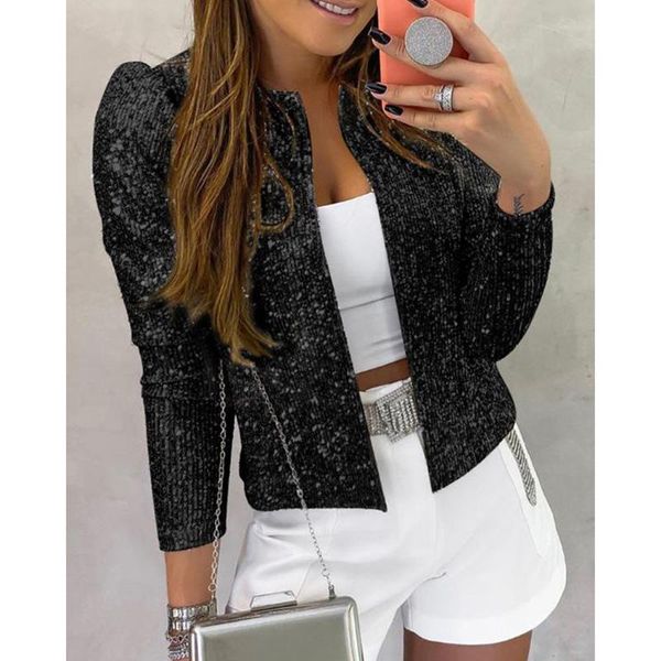 women's jackets black long sleeve open front sequin coat slim fit sequined stitch coats jacket, Black;brown
women's jackets black long sleeve open front sequin coat slim fit sequined stitch coats jacket, Black;brown