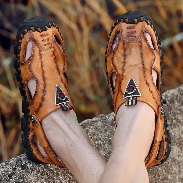 sandals 2021 summer baotou men's tide leather outdoor non-slip casual shoes beach, Black
sandals 2021 summer baotou men's tide leather outdoor non-slip casual shoes beach, Black