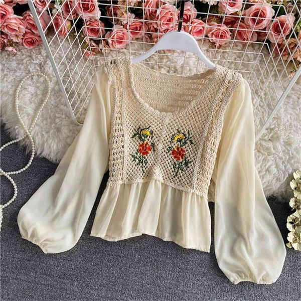 spring autumn vintage casual women shirt long sleeve floral embroidery boho bohemian blouse crop crochet blusa mujer, White
spring autumn vintage casual women shirt long sleeve floral embroidery boho bohemian blouse crop crochet blusa mujer, White