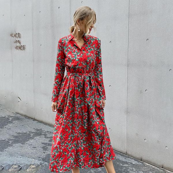 women 2021 autumn winter dress sashes belt floral print office lady chiffon pullover lapel shirt collar dresses vestidos casual, Black;gray
women 2021 autumn winter dress sashes belt floral print office lady chiffon pullover lapel shirt collar dresses vestidos casual, Black;gray