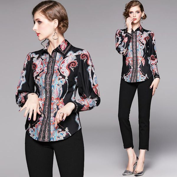 spring summer fall runway vintage print collar button front long sleeve womens ladies party ol casual shirts blouse women's blouses &, White
spring summer fall runway vintage print collar button front long sleeve womens ladies party ol casual shirts blouse women's blouses &, White