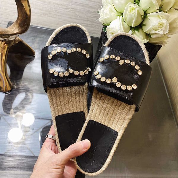 high version c family small fragrant round head rhinestone fashion shoes black fisherman's sole woven half trailer
high version c family small fragrant round head rhinestone fashion shoes black fisherman's sole woven half trailer