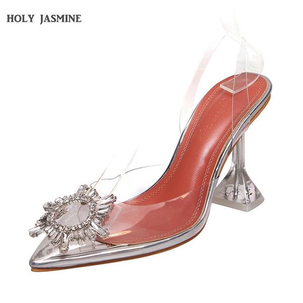 sandals wedding party shoes for women transparent crystal high heels slingback pumps summer woman, Black
sandals wedding party shoes for women transparent crystal high heels slingback pumps summer woman, Black