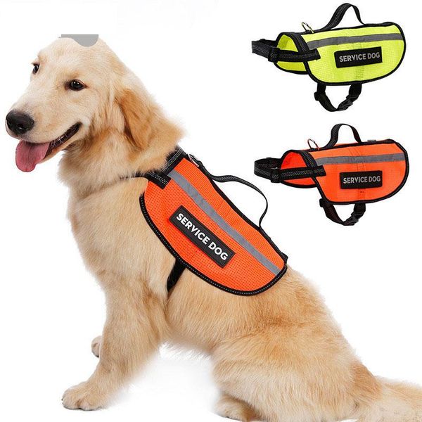 dog apparel safe reflective service vest harness mesh breathable orange pet work clothes overalls for dogs
dog apparel safe reflective service vest harness mesh breathable orange pet work clothes overalls for dogs