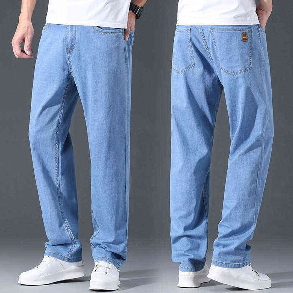 jeans loose straight tube 2021 summer thin men's pants simple fashion large elastic fabric denim, Blue
jeans loose straight tube 2021 summer thin men's pants simple fashion large elastic fabric denim, Blue