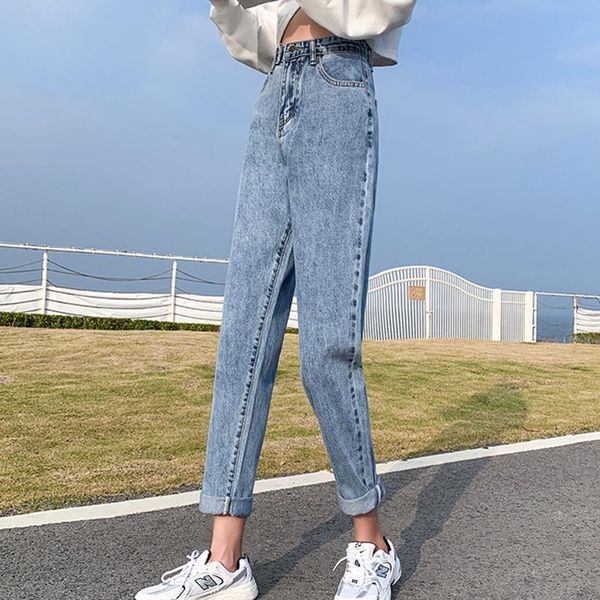women's jeans ladie haren pants 2021 elasticity fashion vintage high waist harem casual women versatile temperament long trousers, Blue
women's jeans ladie haren pants 2021 elasticity fashion vintage high waist harem casual women versatile temperament long trousers, Blue