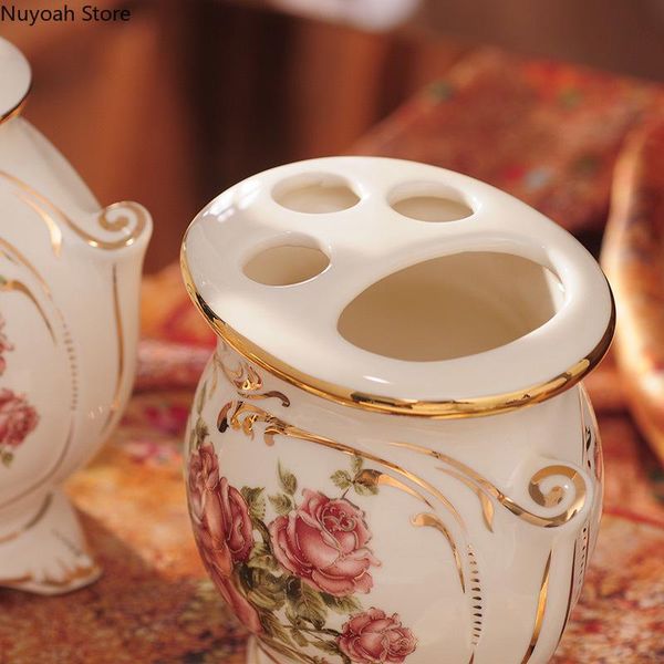 bath accessory set european ceramic bathroom supplies lotion bottle toothbrush holder mouthwash cup soap dish home decoration accessories
bath accessory set european ceramic bathroom supplies lotion bottle toothbrush holder mouthwash cup soap dish home decoration accessories