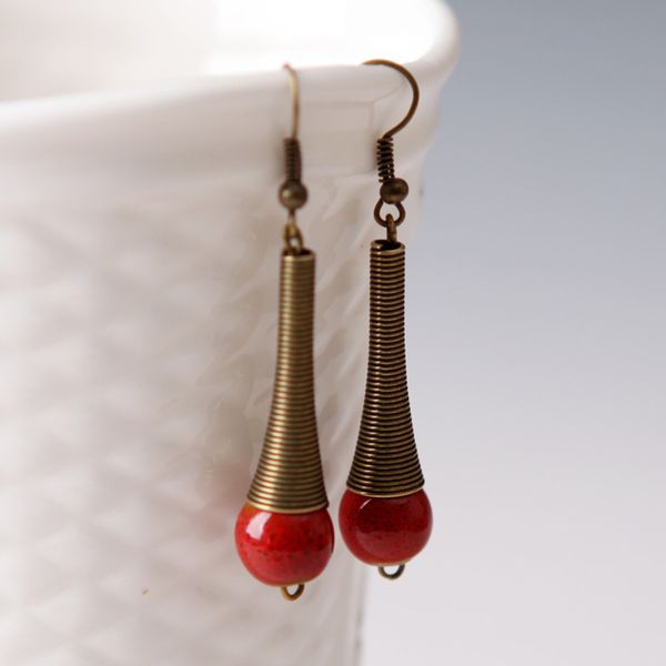 qingge women's national simple ceramic earrings versatile handmade chinese style art ear accessories, Black
qingge women's national simple ceramic earrings versatile handmade chinese style art ear accessories, Black