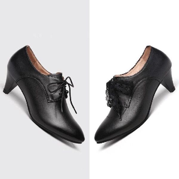 dress shoes spring and autumn basic ladies single classic black lace mature professional wear office women's zapatos u22-56
dress shoes spring and autumn basic ladies single classic black lace mature professional wear office women's zapatos u22-56