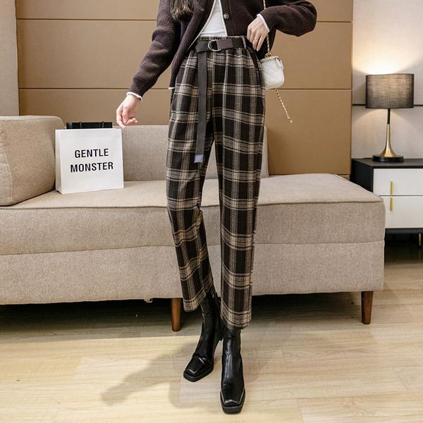 women's pants & capris zoki high waist women wool blends vintage loose fall ankle-length straight winter casual korean ladies, Black;white
women's pants & capris zoki high waist women wool blends vintage loose fall ankle-length straight winter casual korean ladies, Black;white