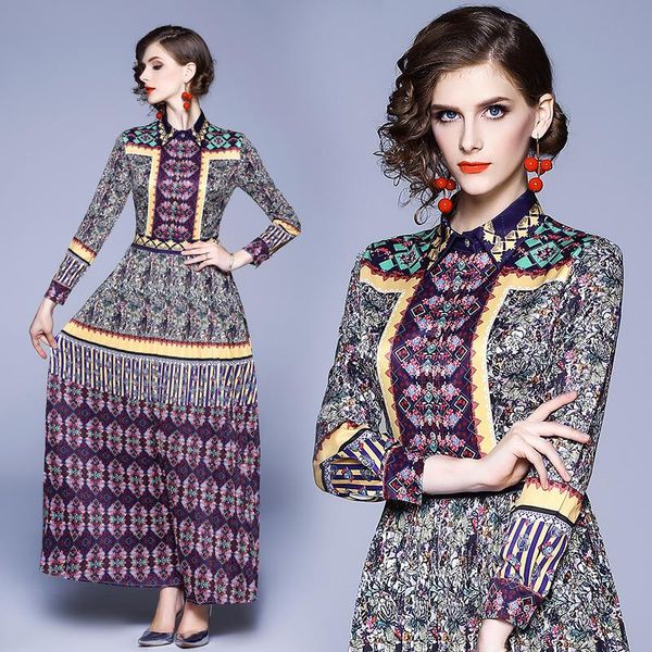 casual dresses banulin fashion runway autumn long sleeve dress women's turn down neck floral print vintage retro holiday maxi, Black;gray
casual dresses banulin fashion runway autumn long sleeve dress women's turn down neck floral print vintage retro holiday maxi, Black;gray