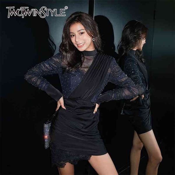 diamond patchwork lace dress for women stand collar perspective high waist tunic mini dresses female summer 210520, Black;gray
diamond patchwork lace dress for women stand collar perspective high waist tunic mini dresses female summer 210520, Black;gray