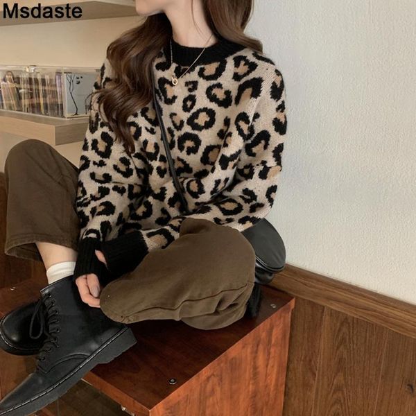 women's sweaters leopard sweater pullover for women fall winter autumn woman animal print thick long sleeve female pullovers casual, White;black
women's sweaters leopard sweater pullover for women fall winter autumn woman animal print thick long sleeve female pullovers casual, White;black