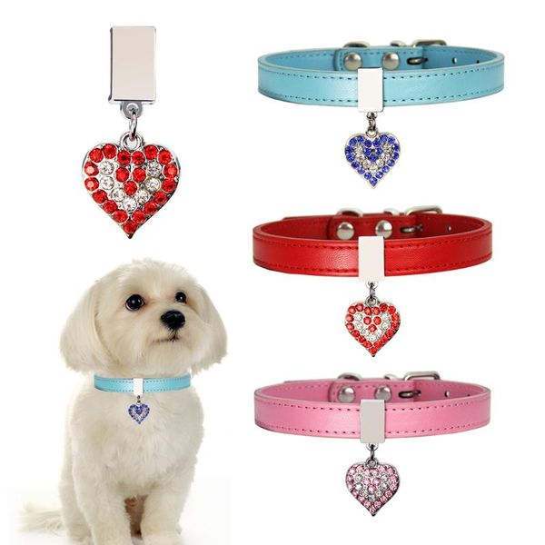 dog collars & leashes solid dogs collar leather adjustable heart rhinestones cat pendant pet decoration for puppy small supplies
dog collars & leashes solid dogs collar leather adjustable heart rhinestones cat pendant pet decoration for puppy small supplies