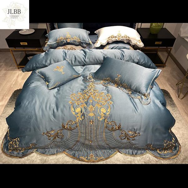 bedding sets luxury blue white red satin silk cotton gold embroidery set double duvet cover bed linen lace skirt pillowcases
bedding sets luxury blue white red satin silk cotton gold embroidery set double duvet cover bed linen lace skirt pillowcases