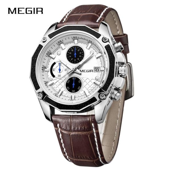 wristwatches fashion men's wristwatch genuine leather strap quartz male watch 3atm waterproof analog watches with calendar and sub-dial, Slivery;brown
wristwatches fashion men's wristwatch genuine leather strap quartz male watch 3atm waterproof analog watches with calendar and sub-dial, Slivery;brown