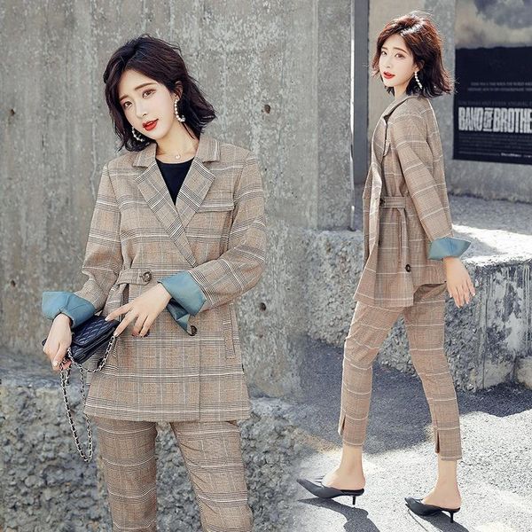 womens two piece sets tweed set lattice outfit plus size korean version of temperament slim thin suit women's pants, White
womens two piece sets tweed set lattice outfit plus size korean version of temperament slim thin suit women's pants, White