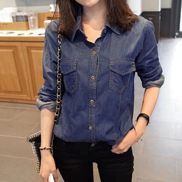 dress arrival spring/female autumn long turn-down sleeve cotton blouse denim single breasted casual w191 shirts, Black;gray
dress arrival spring/female autumn long turn-down sleeve cotton blouse denim single breasted casual w191 shirts, Black;gray