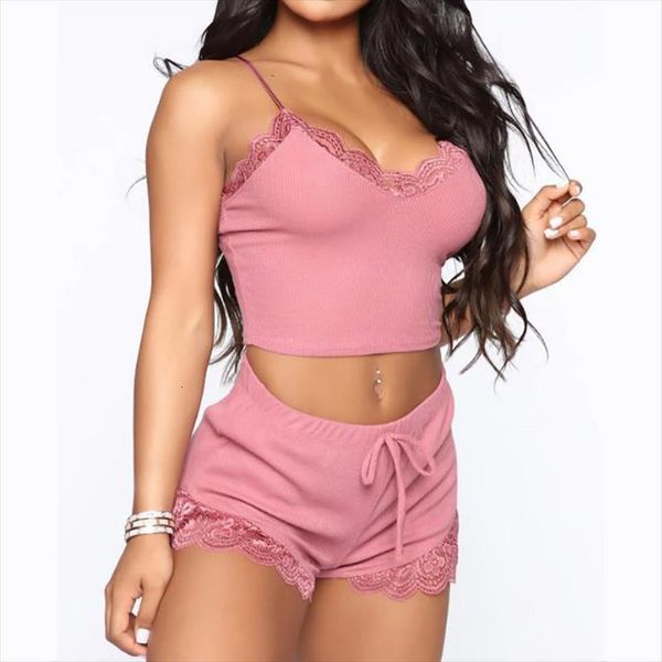 summer lace pajama sets womens sleepwears crop camis shorts nightwear pyjamas casual solid ladies lingerie homewear, Black;red
summer lace pajama sets womens sleepwears crop camis shorts nightwear pyjamas casual solid ladies lingerie homewear, Black;red