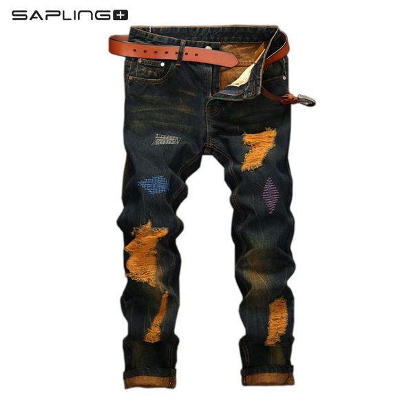 men's jeans denim designer hole ripped for men plus size 28-38 40 42 hip hop punk streetwear male, Blue
men's jeans denim designer hole ripped for men plus size 28-38 40 42 hip hop punk streetwear male, Blue
