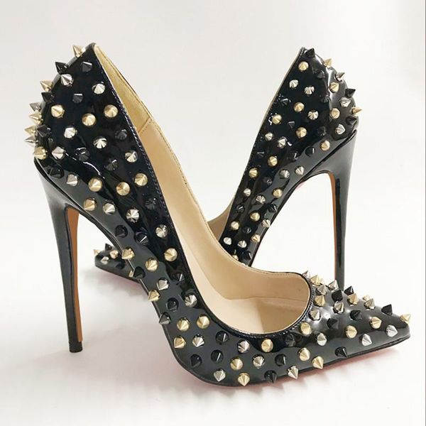 dress shoes noenname_null-women's pointed black rivet high heels, patent leather, shoes, with rivets,, for parties and clubs
dress shoes noenname_null-women's pointed black rivet high heels, patent leather, shoes, with rivets,, for parties and clubs